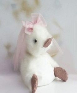 doudou Doudou et compagnie Canard Blanc Just Married 18 cms Coin Coin Pantin - Blanc
