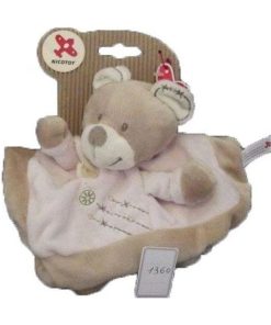 Doudou Nicotoy Ours Rose Cuddles plat - Rose