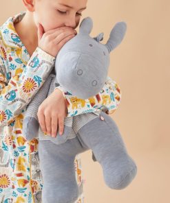 Peluche Coton BIO Paco 40cm - Bleu