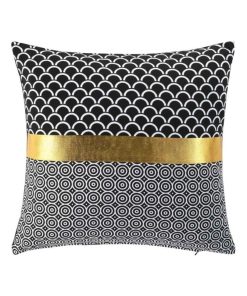 Housse de coussin 40x40 cm Or Blackor coton - Noir