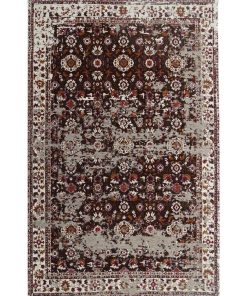Tapis kilim 170x240 MORESA Marron fait main Certification care and Fair idéal pour Salon - Marron