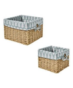 Guy Levasseur - Lot de 2 paniers de rangement petit et grand - Multicolore