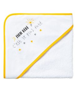Cape de bain 70x70 cm - Bébé futé - Jaune