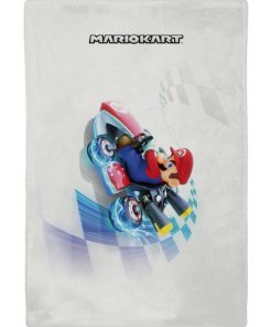 SUPER MARIO - Plaid Mariokart 110x130 cm - 100% Polyester - Blanc - Blanc