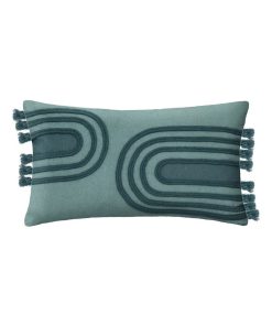 Housse de coussin Arc corde canard 30x50 cm - Bleu