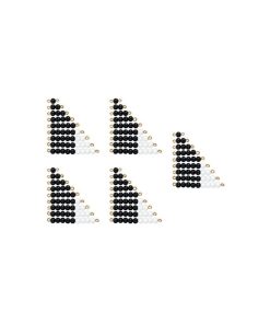 Escaliers Des Perles Noires Et Blanches X5 - N/A