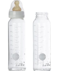 Lot de 2 biberons en verre 240ml - Blanc