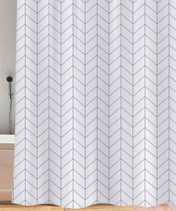 Rideau de douche 180x180 cm Lines - Blanc