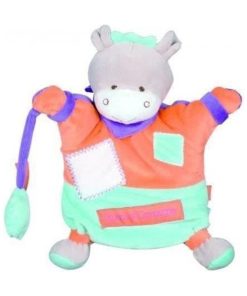 Doudou et Compagnie Marionnette Ane Zigzag - Orange