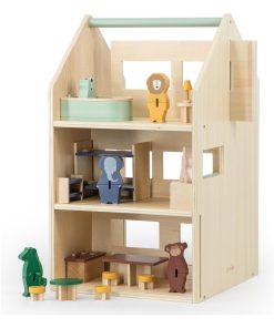 Maison des animaux en bois + accessoires - N/A