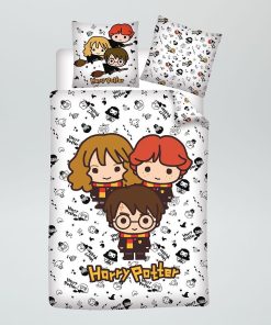 Parure de lit 'Harry Potter' - 1 personne - Blanc
