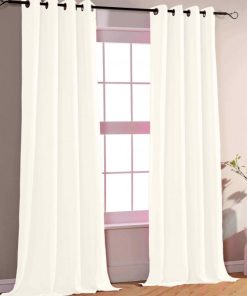 Univers Decor - Rideau Occultant 140 X 260 Cm - 3 Panneaux - Blanc