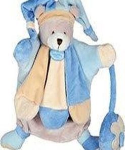doudou Doudou et compagnie Ours Bleu DC2385 Les Collector Marionnette - Bleu