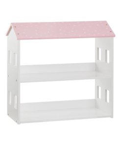 Bibliothéque enfant Maison rose - Rose