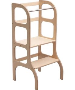 Tour dobservation Montessori transformable Step'N'Sit - Wood Gold - Beige