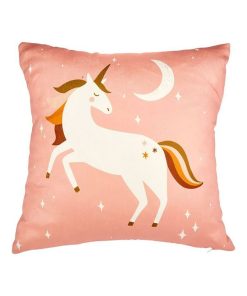 Housse de coussin 40x40 cm Licorne - Rose