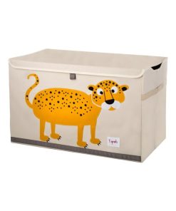 Coffre à jouets caisse de rangement Léopard - Jaune