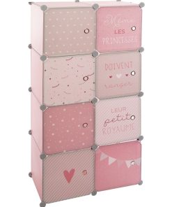 Rangement penderie rose pour enfant - Rose