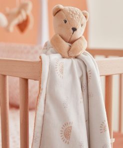 Ma première couverture Kendi en Veloudoux, écru/caramel - Beige