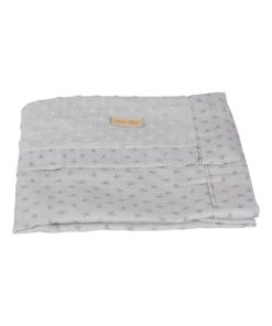 ROBA Couverture Bébé Bio "Lil Planet" - 80 x 80 cm - Gris - Gris