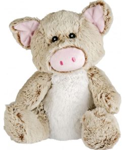 Peluche Bouillotte Cochon - Made in France - Gris