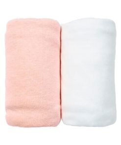 Eveil Et Nature Lot De 2 Draps Housse Jersey Coton Bio - Saumon