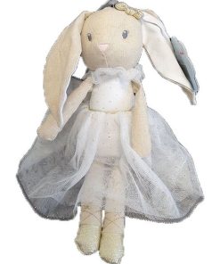 Doudou Nicotoy Lapin Blanc Robe Pantin - Ballerina - Blanc