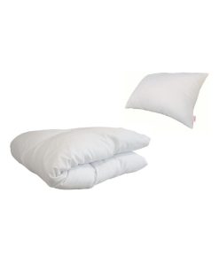 Steff - Couette edredon + oreiller extra rembourré - OEKO TEX standard 100 - Blanc