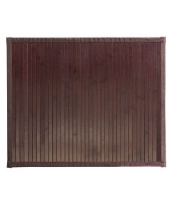 Tapis De Bain En Bambou Brun Mocha 61 X 43 Cm - Marron
