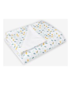 Couverture bébé Kinousses - Blanc Bleu Blanc
