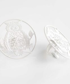 Embrasses pince métal Collection Jolie Chouette - Blanc