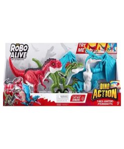 Pack De 3 Robots Alive Dino Articulés - N/A