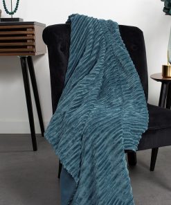 Plaid uni 'HOTEL TROPIK BARBADE' 'TODAY' - Bleu