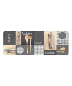 Tapis mousse 45 x 120 cm Cantine - Noir
