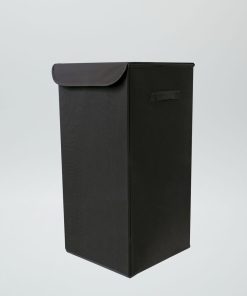 Panier à linge pliable intissé - noir