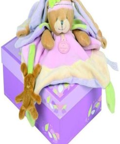 doudou Doudou et compagnie Lapin Rose DC2633 Lila plat - Rose