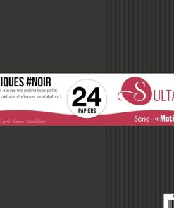 24 papiers Scrapbooking Noir - 300g/m2 - H : 30,5 cm - N/A