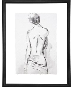 Cadre avec affiche nu 30x40 cm modèle 1 - Noir