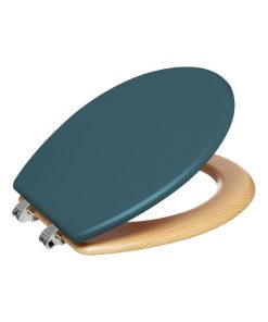 Abattant WC bois zinc Modern pétrole - Bleu