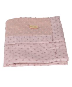 ROBA Couverture Bébé Bio "Lil Planet" - 80 x 80 cm - Rose - Rose