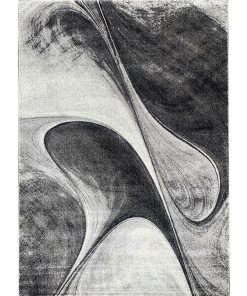 Tapis salon 240x340 MADILA Gris OEKO TEX idéal pour la salle à manger - Gris