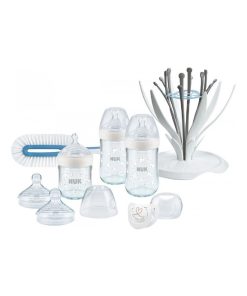 Grand set 3 biberons Nature Sense Verre Indicateur de température Nuk - Blanc