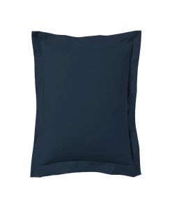 Blanc Avenue Taie D'oreiller 63x63 Cm Satin De Coton - Bleu foncé