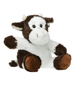 Peluche Bouillotte Vache - Made in France - Blanc