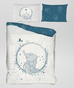 Parure de lit bébé 'Dumbo' - 1 personne - Bleu