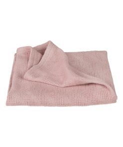 ROBA Couverture Bébé Bio "Lil Planet" Tricoté - 80 x 80 cm - Rose - Rose