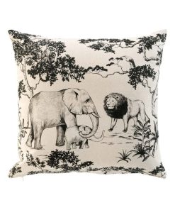 Housse de coussin 40x40 cm Zambie coton - Blanc