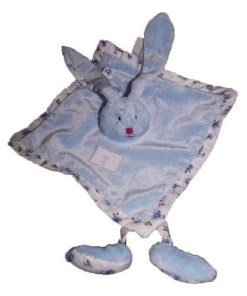 doudou Doudou et compagnie Lapin Bleu aubert creation jambes fleur  plat - Bleu