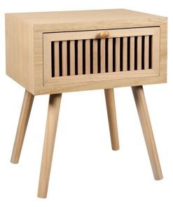 Chevet 1 tiroir bois Tokyo - Beige