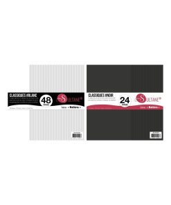 72 papiers Scrapbooking Noir + Blanc - 300g/ m² - N/A